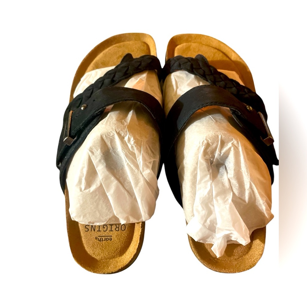 NIB, New in Box, Size‎ 9.5, Black. Earth Origins Onida Sandals